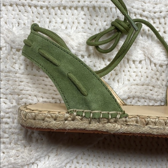 C. Wonder “Olive” Ankle Tie Suede Espadrille Flat - Picture 7 of 8